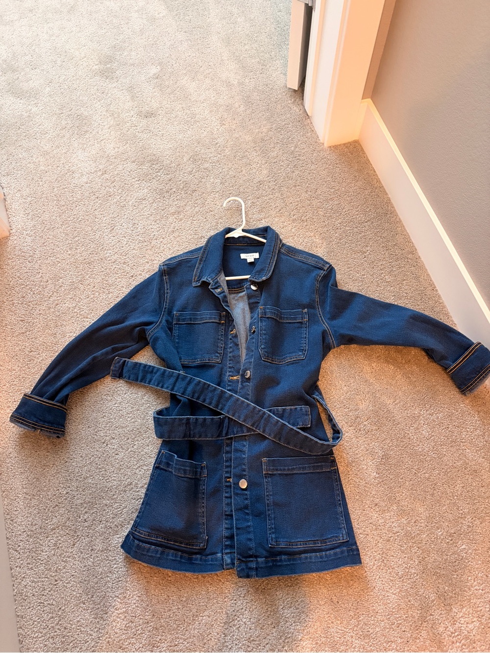 Denim Utility Jacket - Deep Blue - Picture 1 of 1